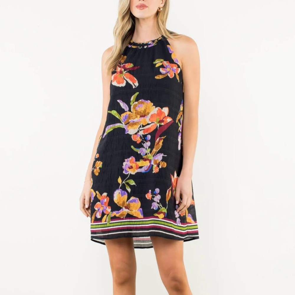 NWT Halter Floral Print Shift Dress by THML - Picture 3 of 6